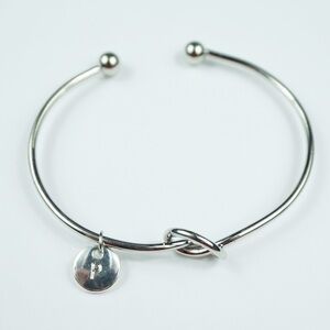 Silver Initial P Knot Bracelet Adjustable Bridesmaid Gift NWT